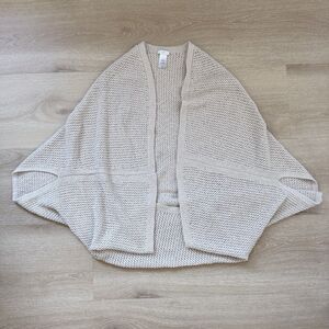 J Jill Cocoon Shrug Cape Cardigan Sweater One Size Cotton Blend Coastal Resort